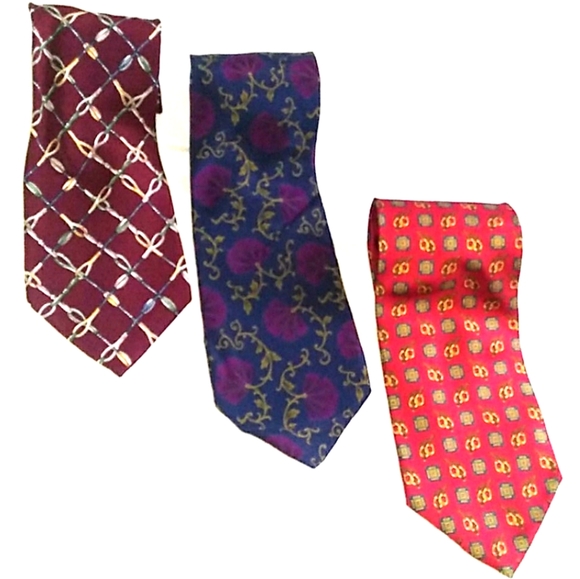 OFFER $60👍 Christian Dior Silk Tie Bundle **PRE-OWNED VINTAGE ** - Picture 11 of 12